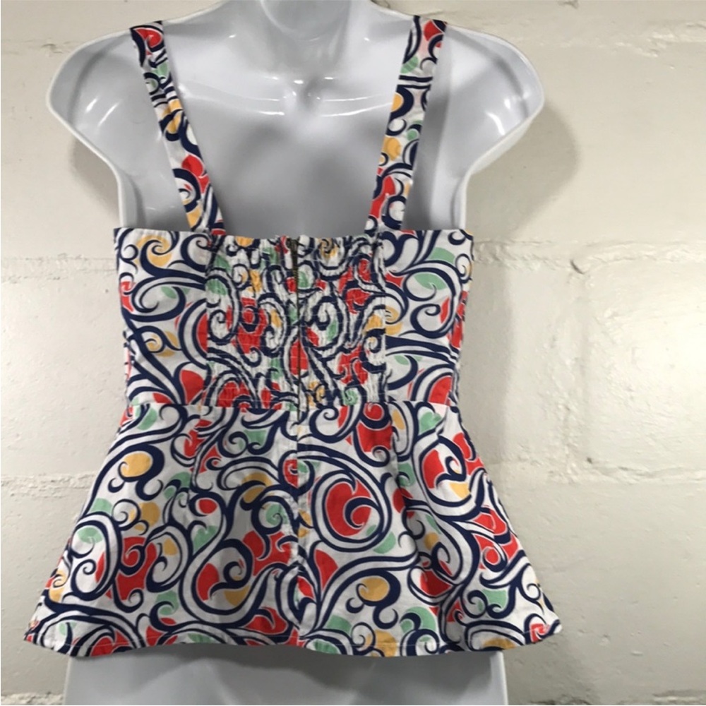 Cabi Keepsake Scroll Print Bustier Top Style #823 - image 5